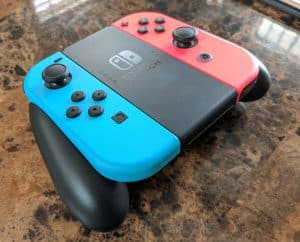 Nintendo Switch Joy-Con Controllers and Grip
